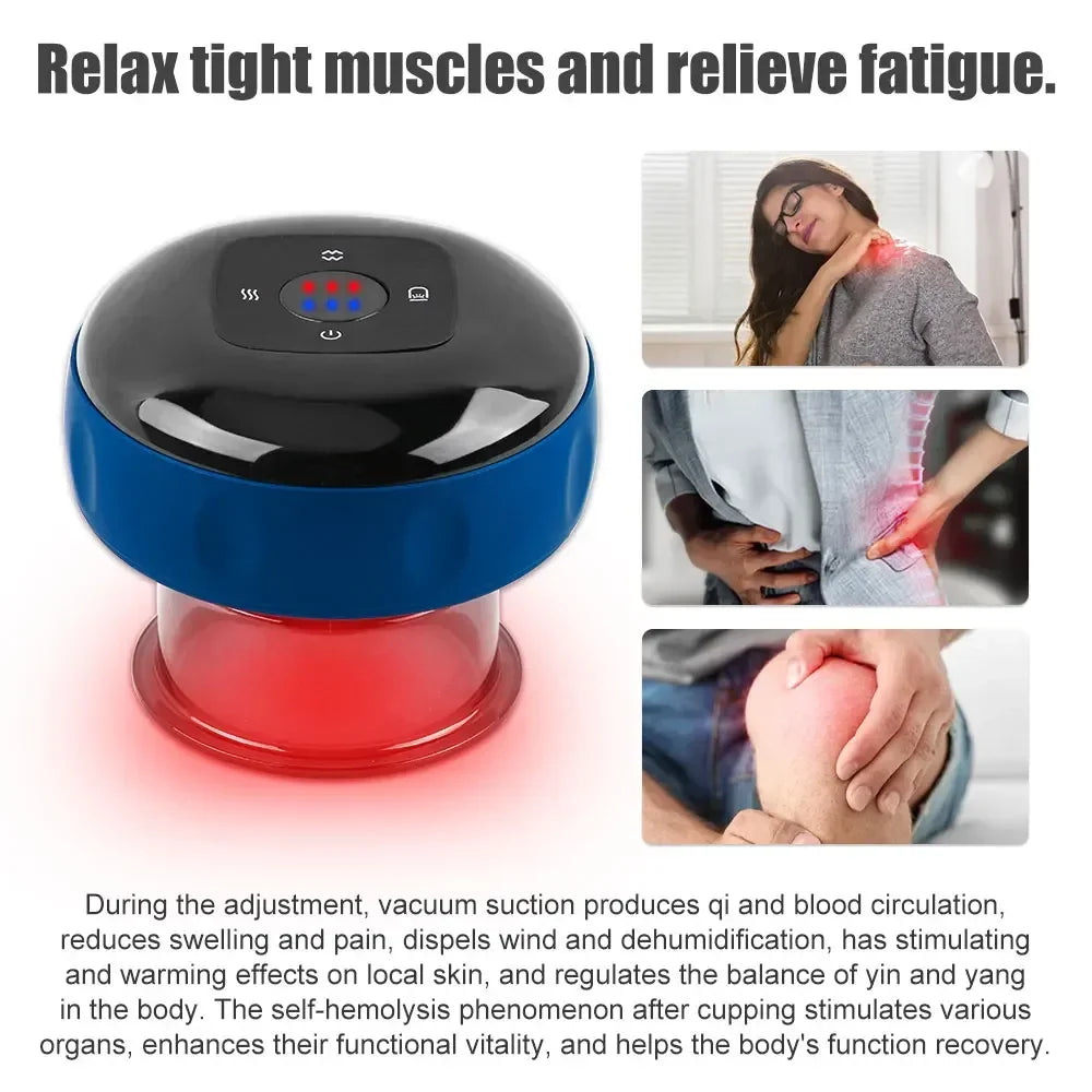 Rechargeable Medical Chinese Electric Vacuum Cupping Therapy Body Scraping Massage Jars Guasha Relieve Professional Suction Cups